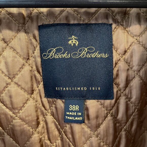 Brooks Brothers Tan Single Breasted Trench Coat - Men's - Size 38 - Picture 2 of 6